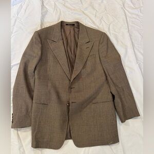 Armani Collezioni Tan Checkered suit
